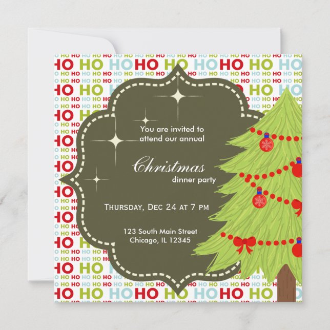 Christmas tree invitation (Front)