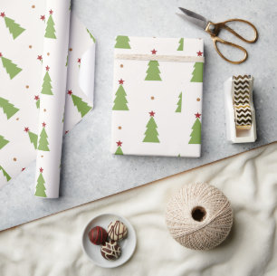 Christmas Tree Joyful Christmas Holiday Gift Wrapping Paper