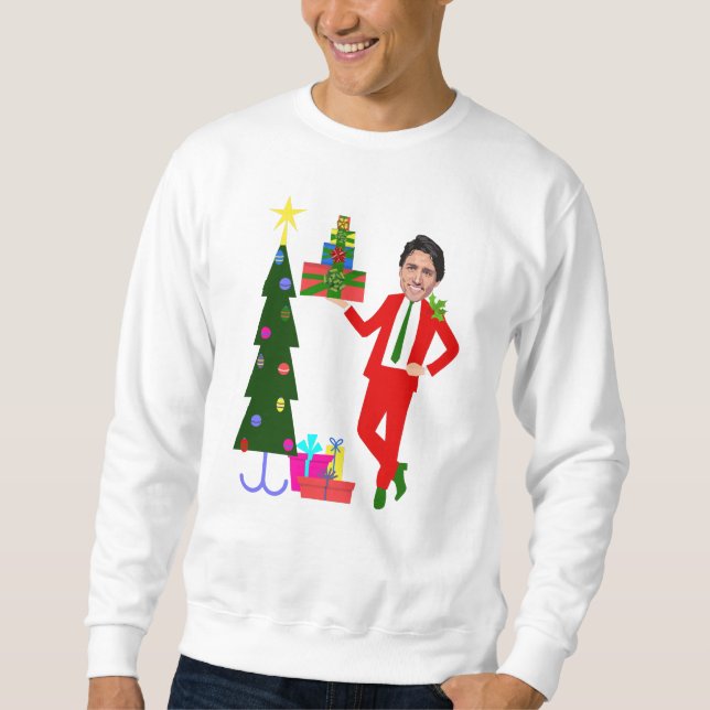 christmas tree justin trudeau sweatshirt (Front)