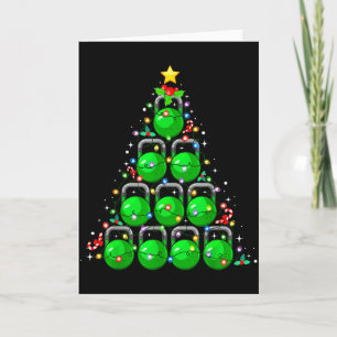 Christmas Tree Kettlebell Xmas Gym Workout Fitness Card