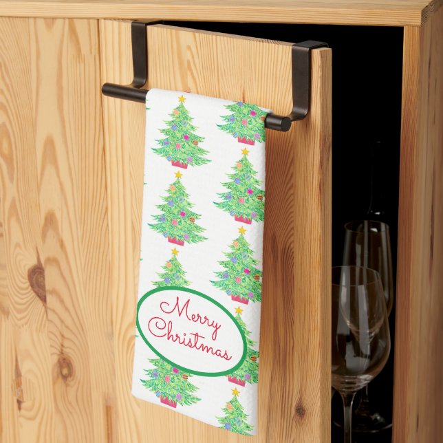 Christmas Tree Kitchen Towel (Thirds Fold)