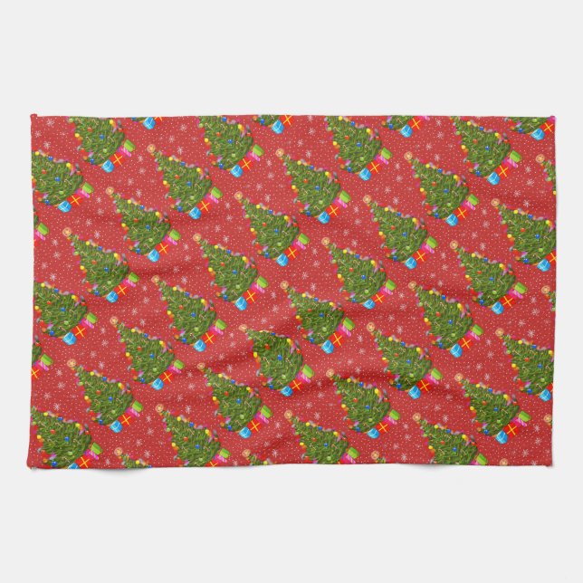 Christmas Tree Kitchen Towel (Horizontal)