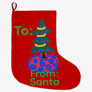 Christmas tree large christmas stocking