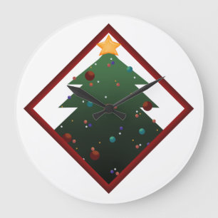 Christmas Tree Large Clock