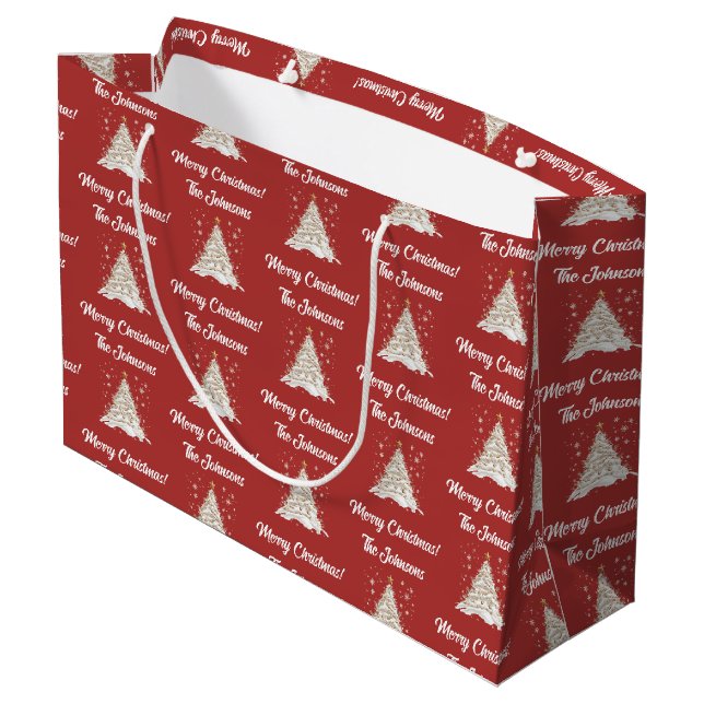 Christmas Tree  Large Gift Bag (Back Angled)