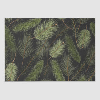 Christmas Tree Leaves Black Christmas Tissue Paper