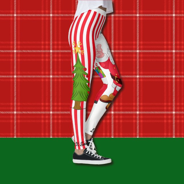 Christmas Tree Leggings Santa Personalise S - XL (Creator Uploaded)
