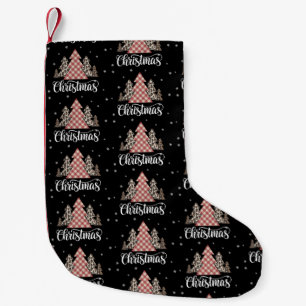 Christmas Tree Leopard Funny Xmas Holiday  Small Christmas Stocking