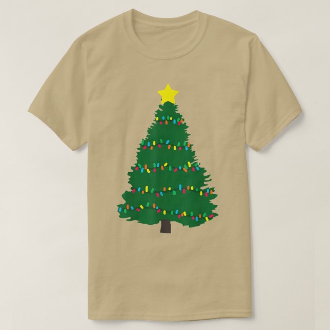 Christmas Tree Light Merry Xmas Christmas Pajama F T-Shirt (Design Front)