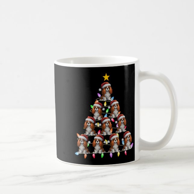Christmas Tree Light Santa Cavalier King Charles S Coffee Mug (Right)