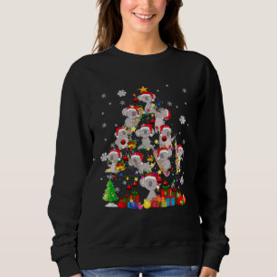 Christmas Tree Light Santa Koala Bear Animal Sweatshirt