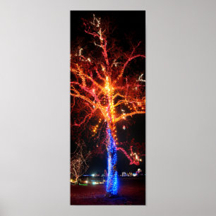 Christmas Tree Lights Abstract Poster