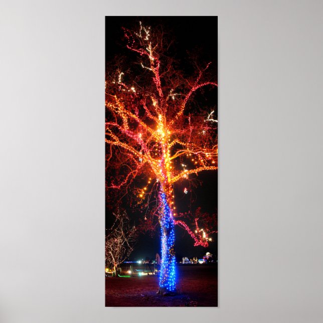 Christmas Tree Lights Abstract Poster (Front)