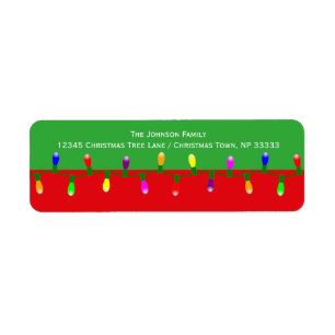 Christmas Tree Lights Festive Holiday Custom Name