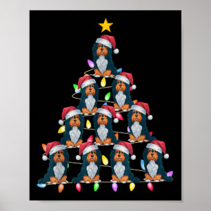Christmas Tree Lights Men Women Santa Havanese Dog Poster