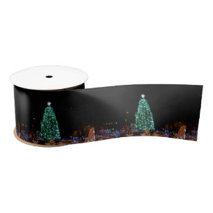 Christmas Tree Lights Ribbon Satin Ribbon
