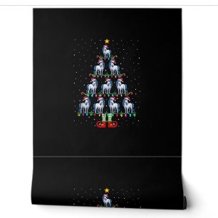 Christmas Tree Lights Santa Hat ELF Unicorn Xmas T Wallpaper