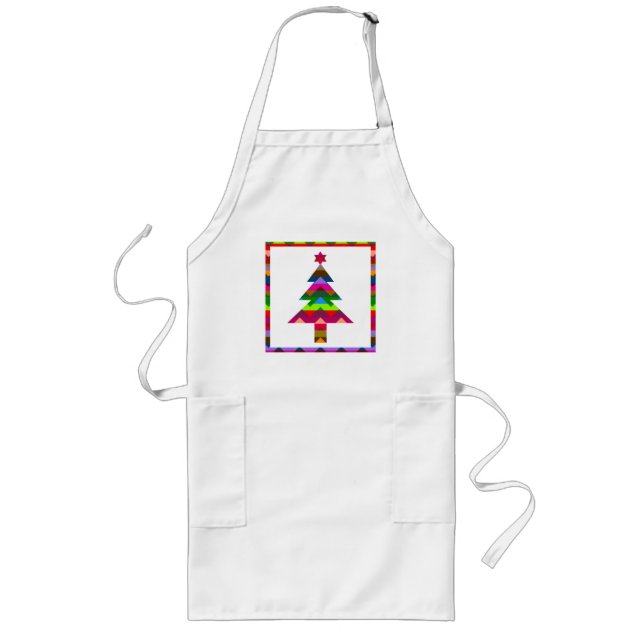 Christmas Tree Long Apron (Front)