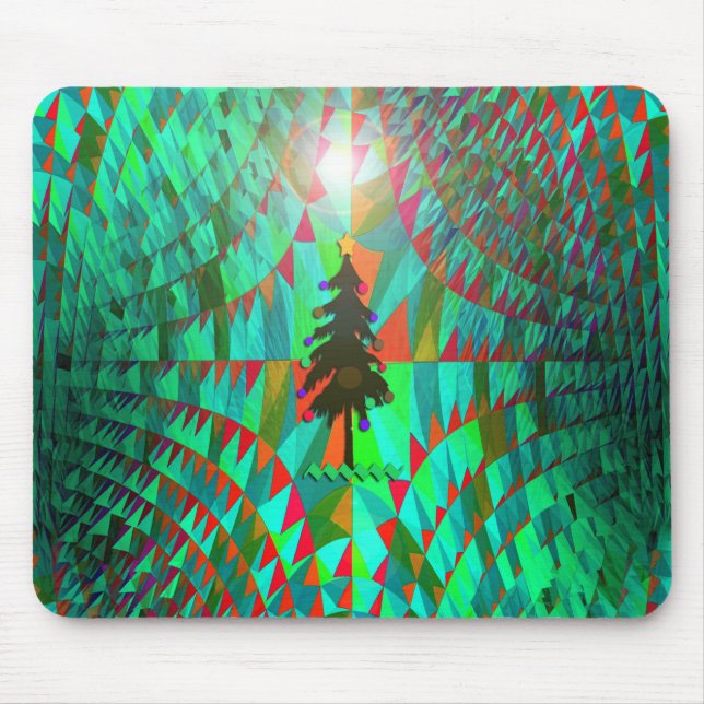 Christmas tree lost in space... mouse pad (Front)