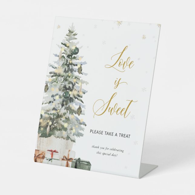 Christmas Tree Love Is Sweet Sign (Front)