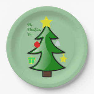 Christmas Tree Lovely Branches on a Paper Plate