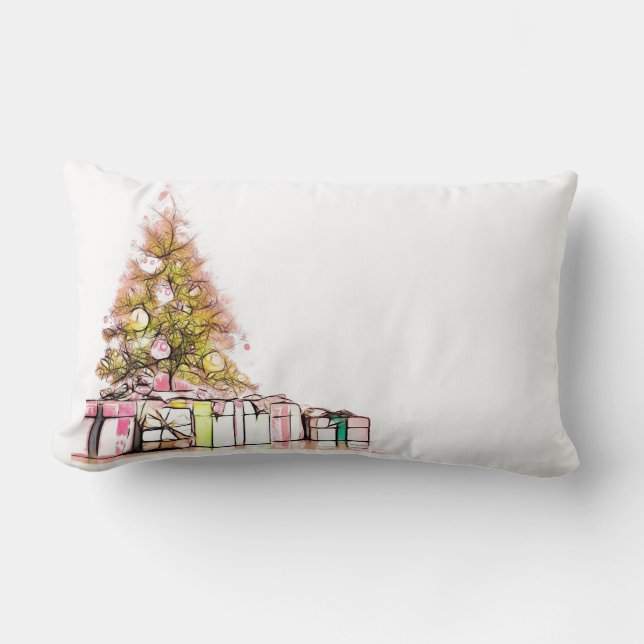 Christmas Tree Lumbar Cushion (Front)