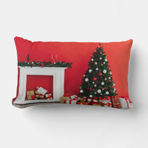 christmas tree lumbar cushion