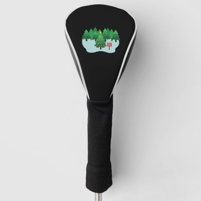 Christmas tree market golf head cover (Front)