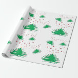 Christmas Tree Matte Wrapping Paper, 30 in x 6 ft Paper<br><div class="desc">Christmas Tree Hearts Love Happy Celebration</div>