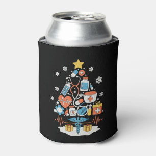 Christmas Tree Medical Tools Nurse Doctor Xmas Can Cooler
