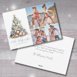 Christmas Tree Mele Kalikimaka Beach Photo Holiday Card<br><div class="desc">Christmas Tree Mele Kalikimaka Beach Photo Holiday Card. Celebrate the holidays with a coastal vibe using this horizontal Christmas card, featuring space for three family photos to make it truly personal. Ideal for ocean lovers or those living in tropical destinations like Hawaii, Florida, or the Bahamas, this design features a...</div>