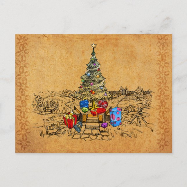 Christmas Tree Memories Holiday Postcard (Front)