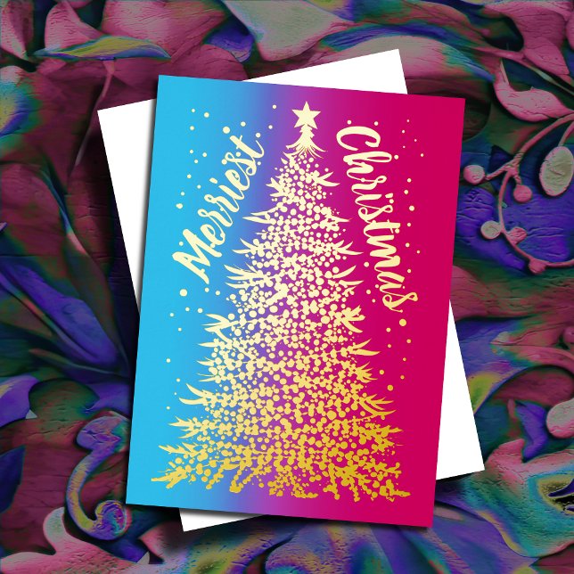 Christmas Tree Merriest Christmas Pink Ombre (Creator Uploaded)