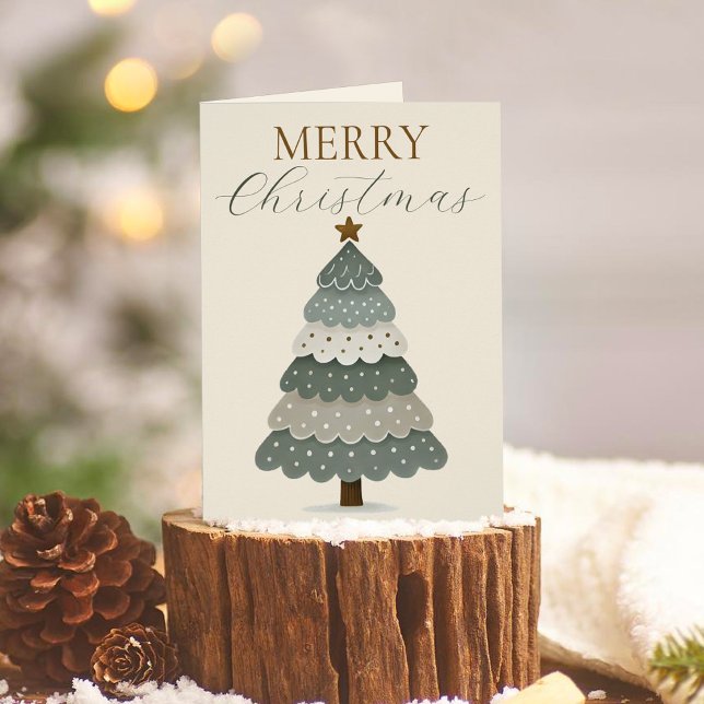 Christmas Tree Merry Christmas  (Christmas Tree Merry Christmas Card without Photos)