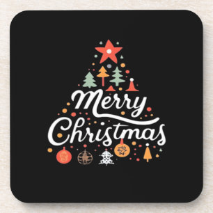Christmas Tree Merry Christmas Classic Coaster
