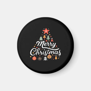 Christmas Tree Merry Christmas Classic Magnet