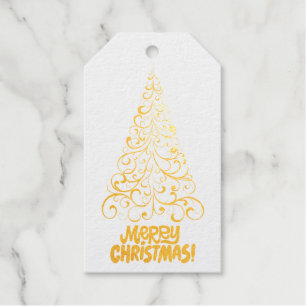 Christmas tree   Merry Christmas   customisable Gift Tags