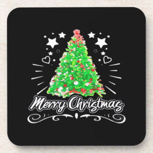 Christmas Tree Merry Christmas Essential Coaster