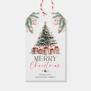 Christmas Tree Merry Christmas Gift Tags