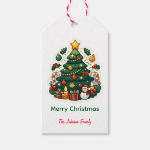 Christmas Tree Merry Christmas Gift Tags