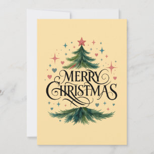 Christmas Tree Merry Christmas Greeting Card