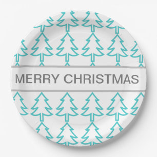 Christmas Tree Merry Christmas Paper Plate