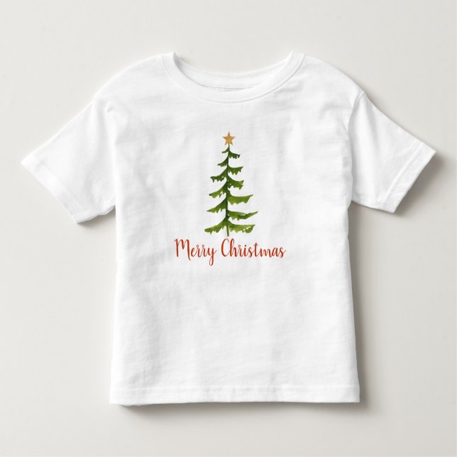 Christmas Tree Merry Christmas  Toddler T-Shirt (Front)