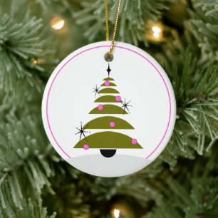 Christmas Tree - Mid Century Modern Shapes Ceramic Tree Decoration