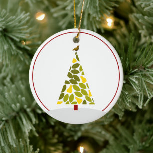 Christmas Tree - Mid Century Partridge Ceramic Tree Decoration