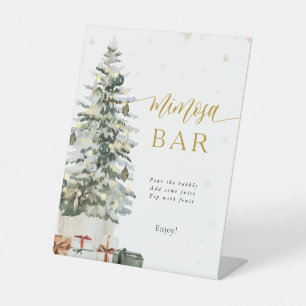 Christmas Tree Mimosa Bar Sign