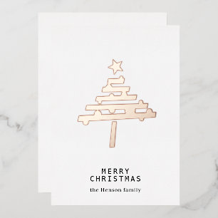 Christmas Tree Minimalist Gold Rose 