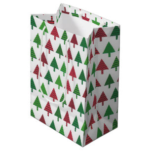 Christmas Tree Modern Elegant Simple Holiday Medium Gift Bag