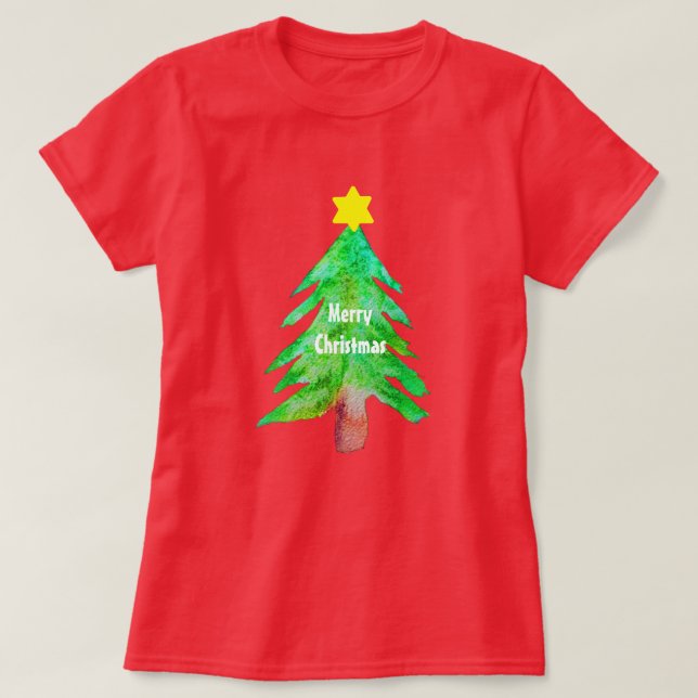 Christmas tree modern funky colours T-Shirt (Design Front)