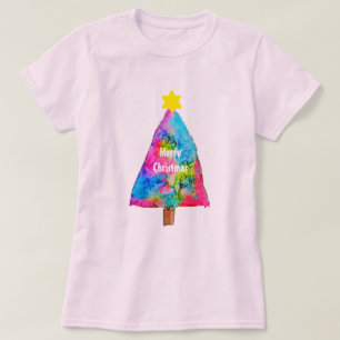 Christmas tree modern funky colours T-Shirt